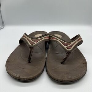 Vionic Sandals Shoes Mens Size 10 Brown Thong Flip Flop Arch Support Casual